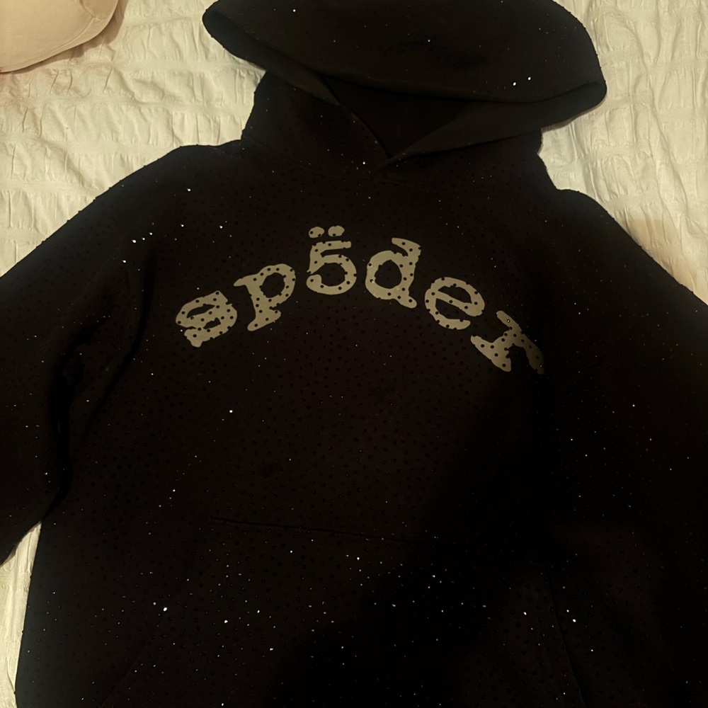 Sp5der VVS Rhinestone hoodie